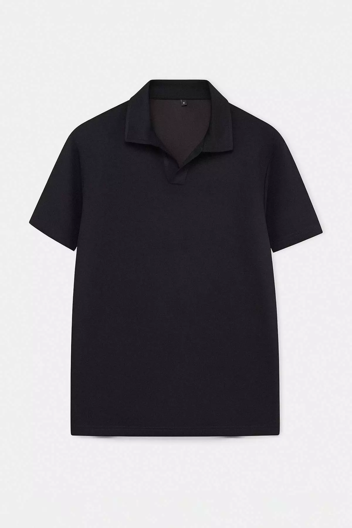 Black Regular/Normal Cut Soft-Textured Polo Neck T-Shirt Tmnss26Po00034