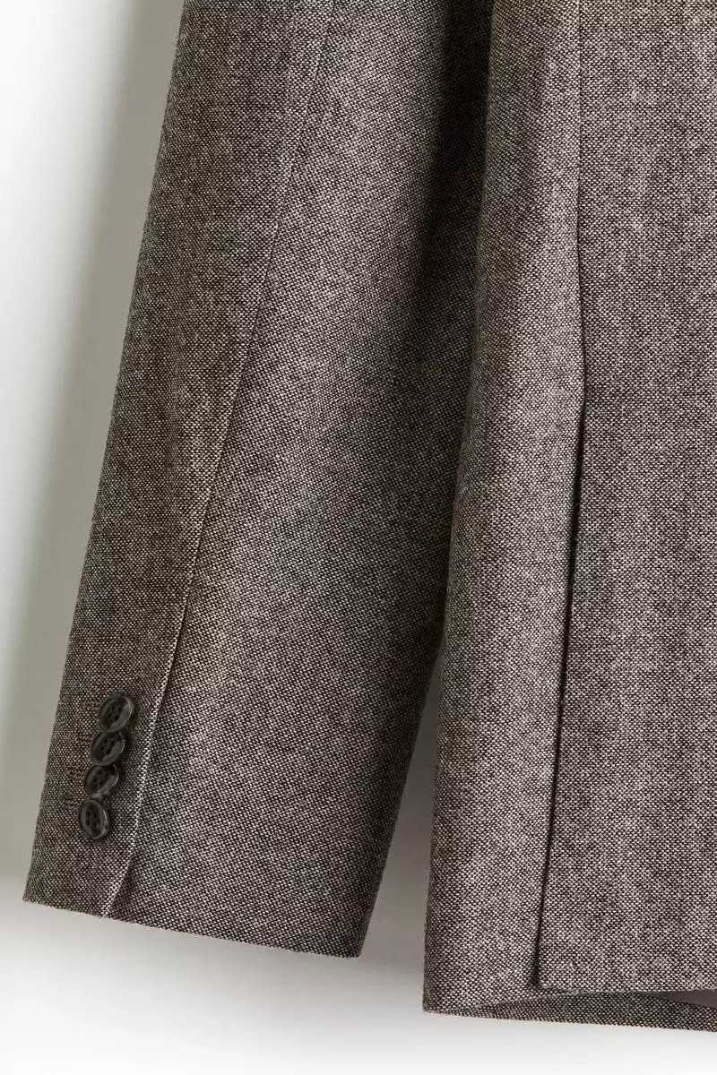 Regular Fit Wool-blend double-breasted jacket