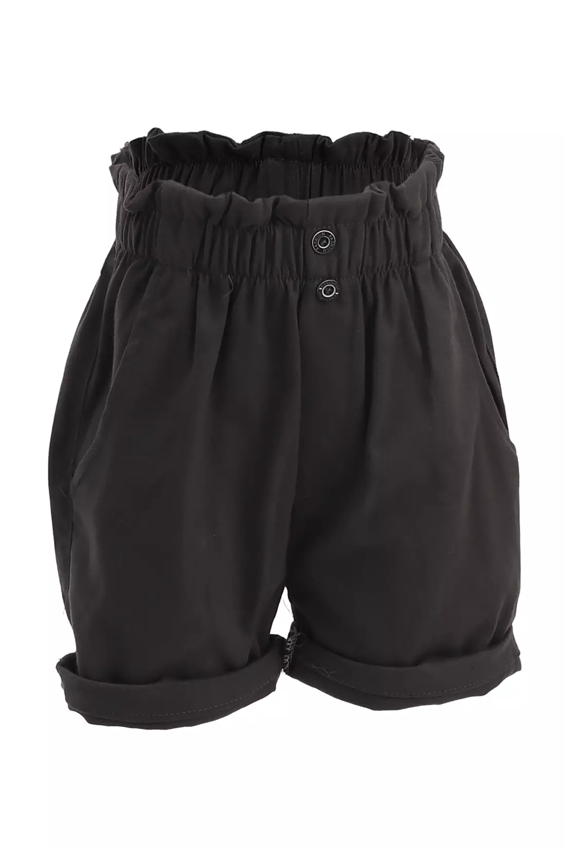 Milly Celana Pendek Anak Perempuan Short Chinos Motif Polos Pinggang Karet Material Cotton Twill ORIGINAL - Dark Gray