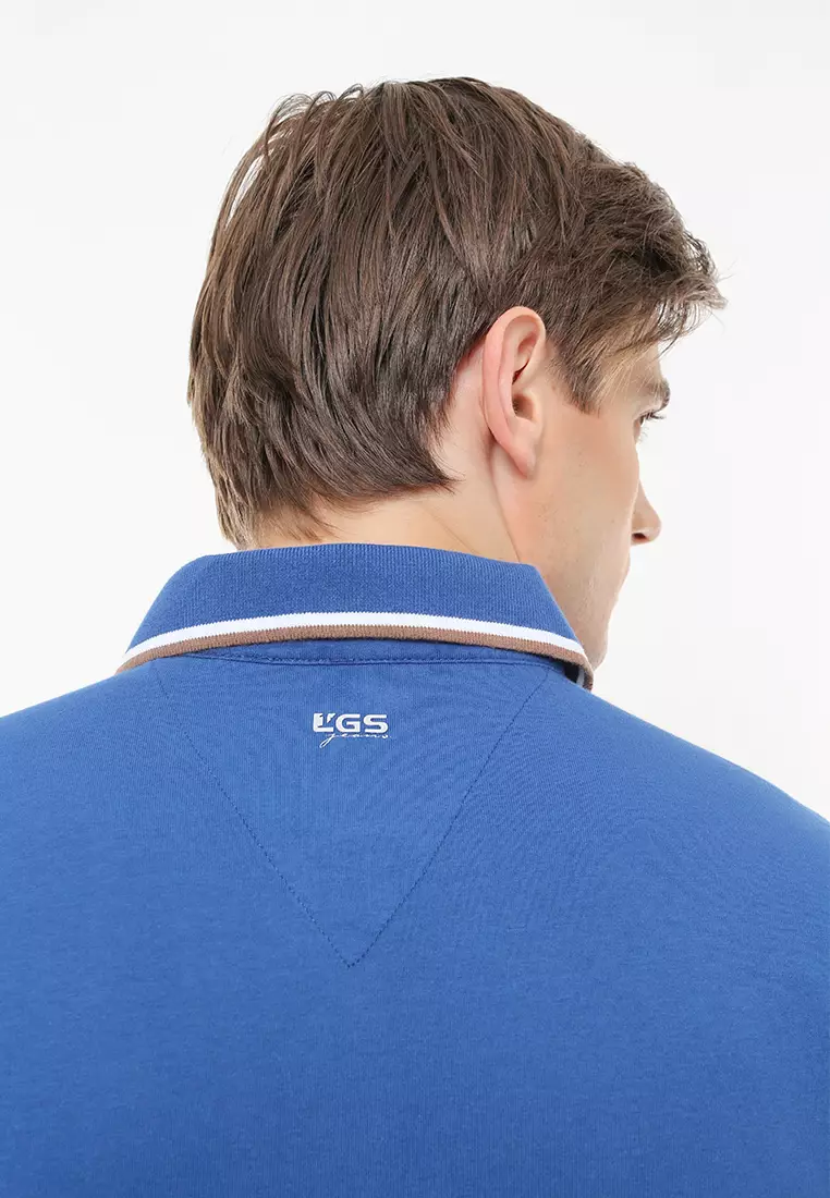 LGS - Kaos Polo Fashion - Kerah Variasi Warna - Biru - JTS.325.M2424F.01.C