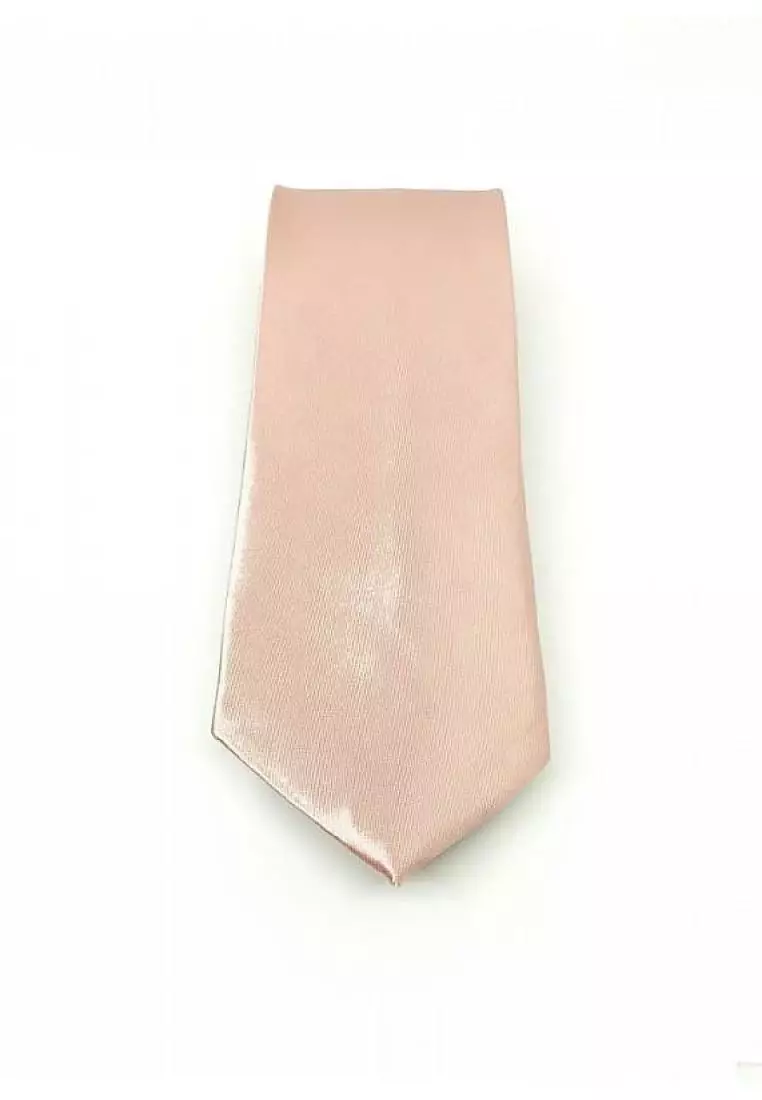 Houseofcuff Dasi Neck Tie Pink Rose Gold Satin Neck Tie