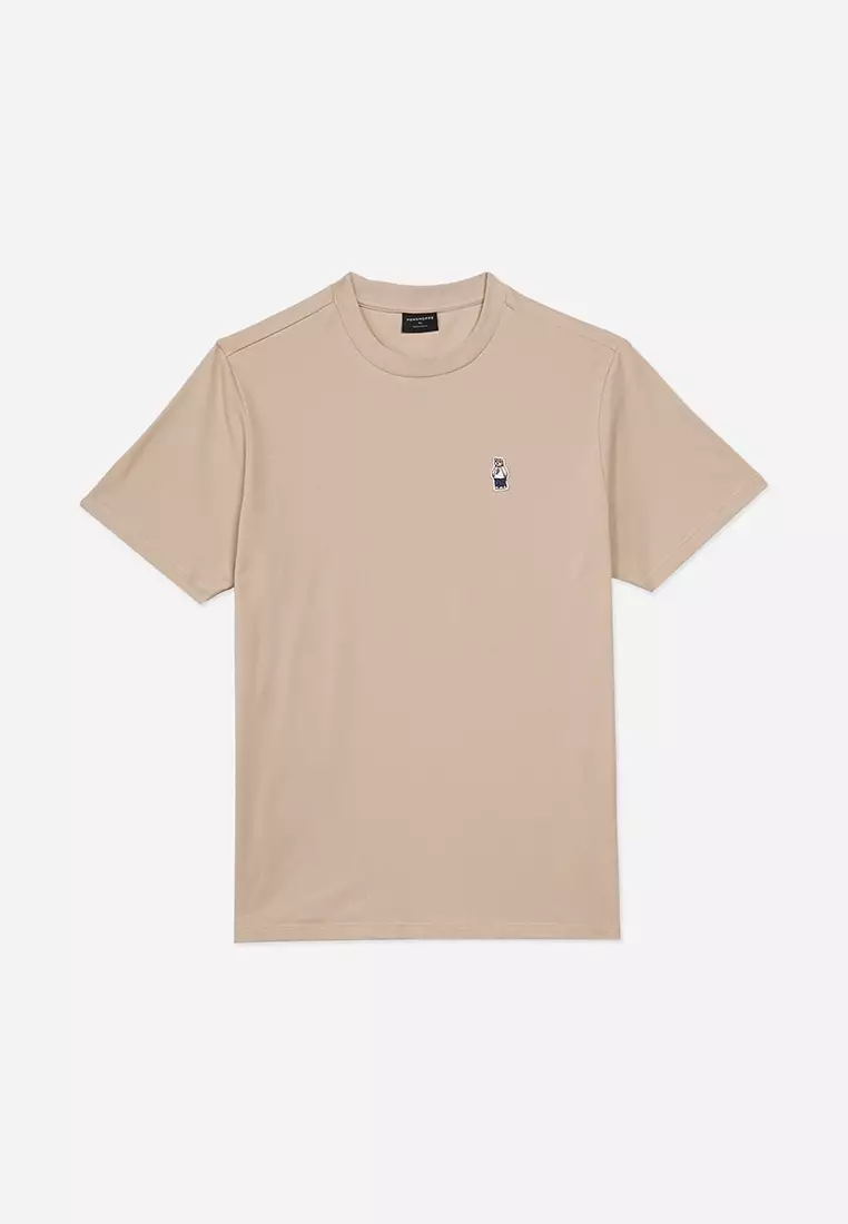 【CPGN STUDIO】24SS★ Coffe Bear Embroidery Short Sleeve Tee Bear embroidery pocket short sleeve cotton tee | GIORDANO