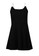 ZALORA BASICS black Floral Trim Rib Skater Dress 33E42AA29C7494GS_5