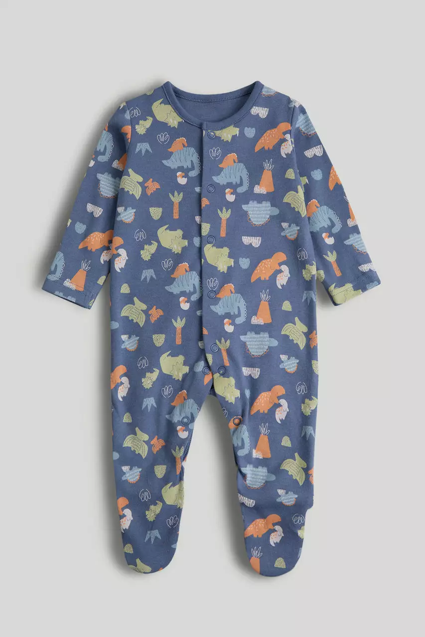 Mothercare 3 Pack Dinosaur Sleepsuits - Piyama Bayi Laki-laki (Multi)