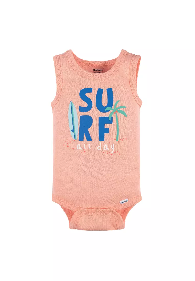 Buy Gerber Childrenswear Gerber 4 Pack Baby Boy Surf Sleeveless Onesies