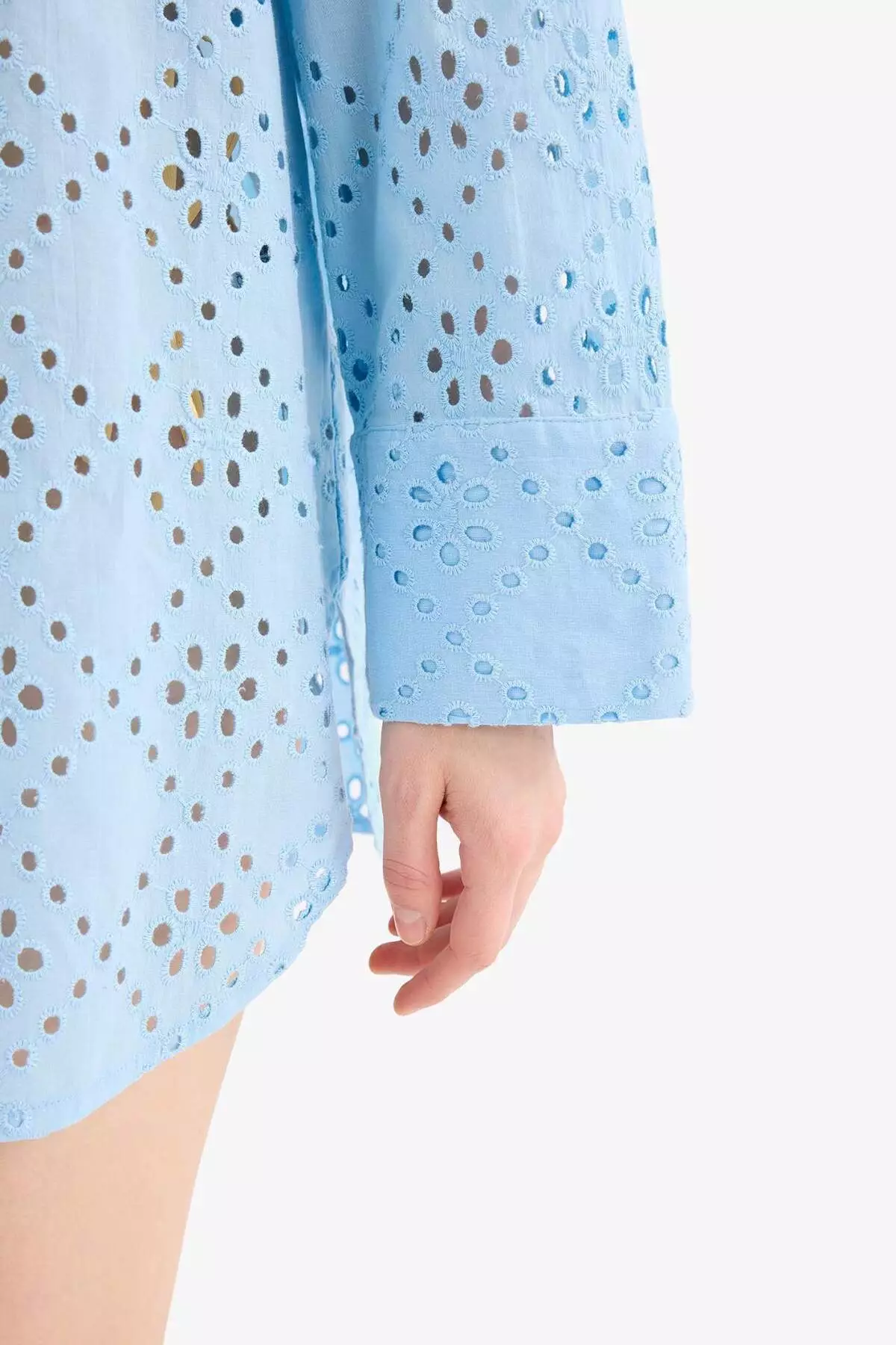 Regular Fit Cotton Brode Beach Shirt-Fall in Love C0506Ax25Sm