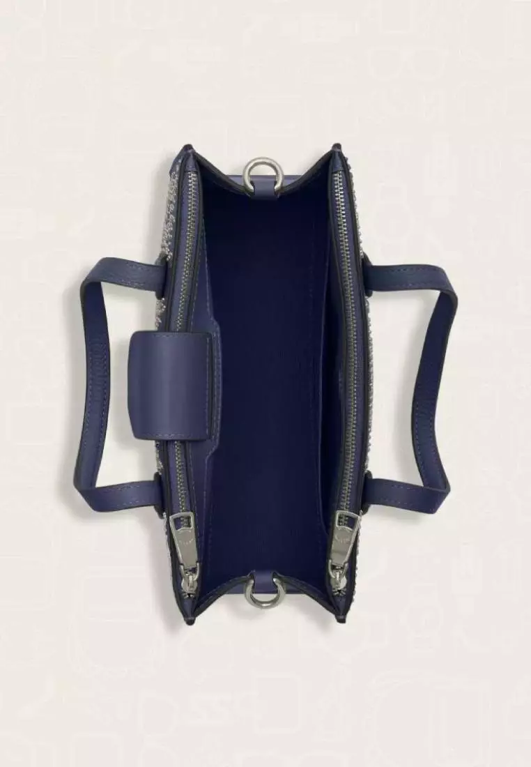 Coach Nina Small Tote Bag With Signature Rivets True Navy