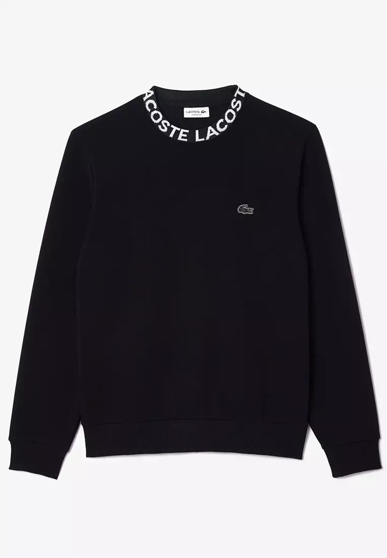 【LACOSTE】Logo Jacquard Collar Double Face 袖ロゴスウェット Buy Lacoste Logo Jacquard Collar Double Face Sweatshirt