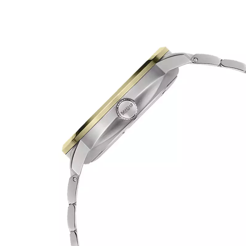 Jam Tangan Pria Mido Commander M021.407.21.411.00 Gradient Black Dial Stainless Steel Strap