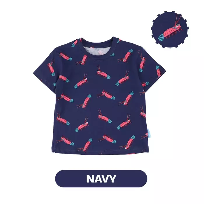 Mooi X Dinda Puspitasari Kaos Anak Laki - Laki Ruhie Printed Tee - Navy