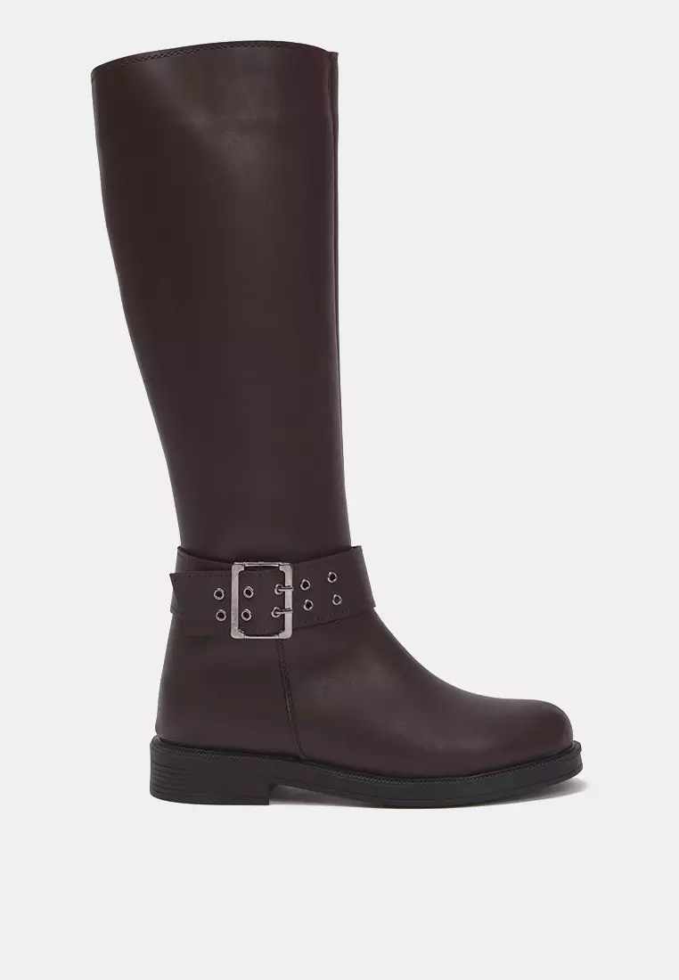 Trendyol Eyelet Detailed Flat Sole Riding Boots