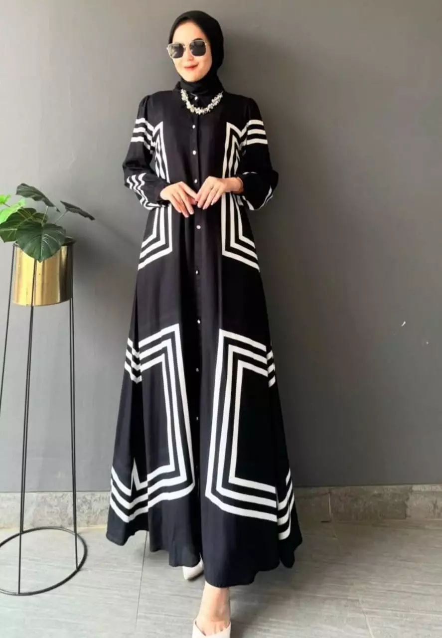 Jual Elegant Batik Avara Gamis | Dress Party Modern Premium MYA ...
