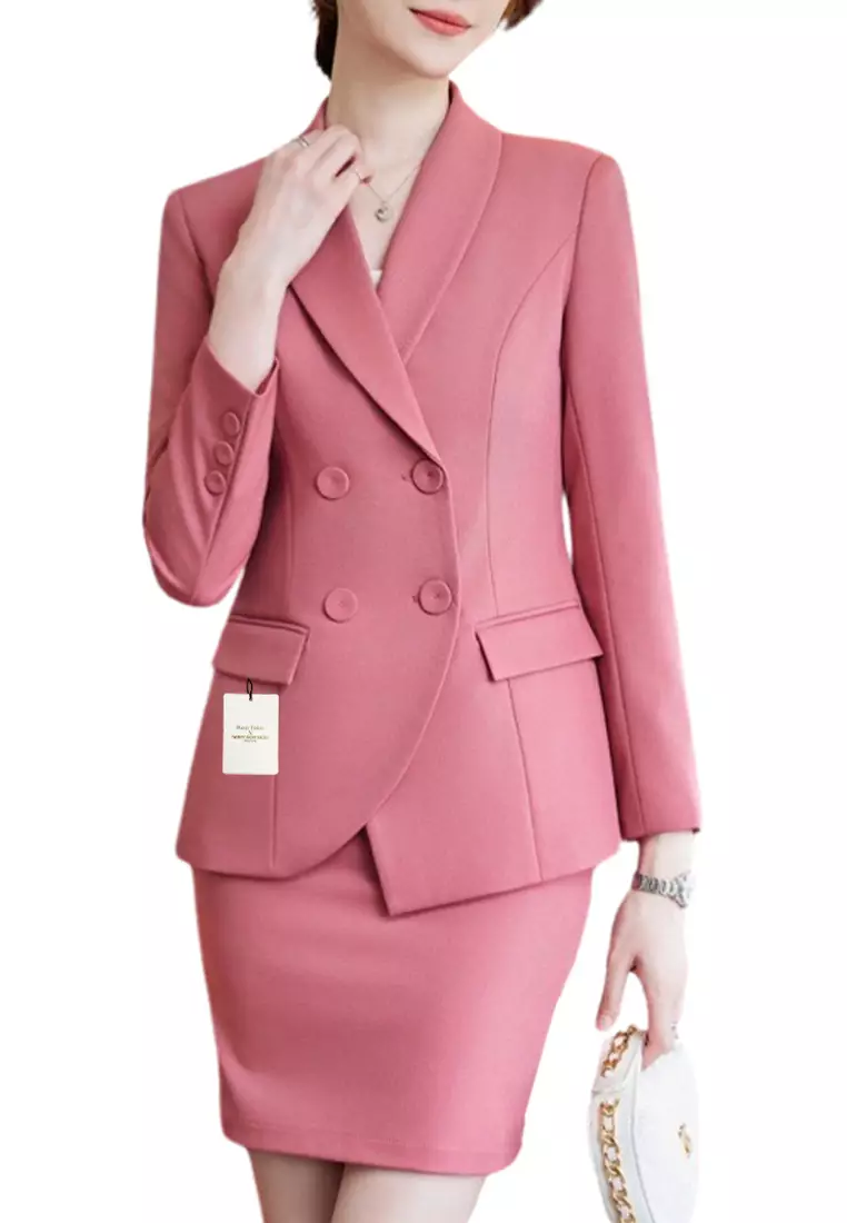 Pink Stretch Skirt Suit Le Suit Women's Flare Skirt Stretch Crepe