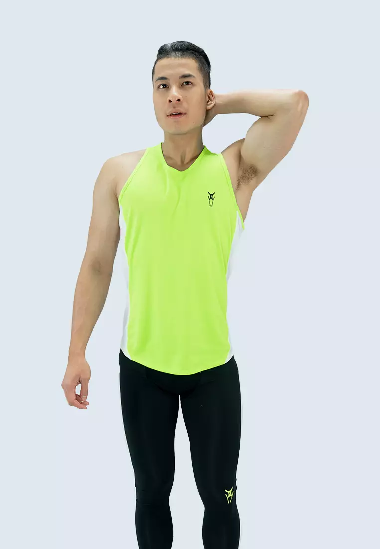 Amnig Men Legerity Running Singlet (Yellow)