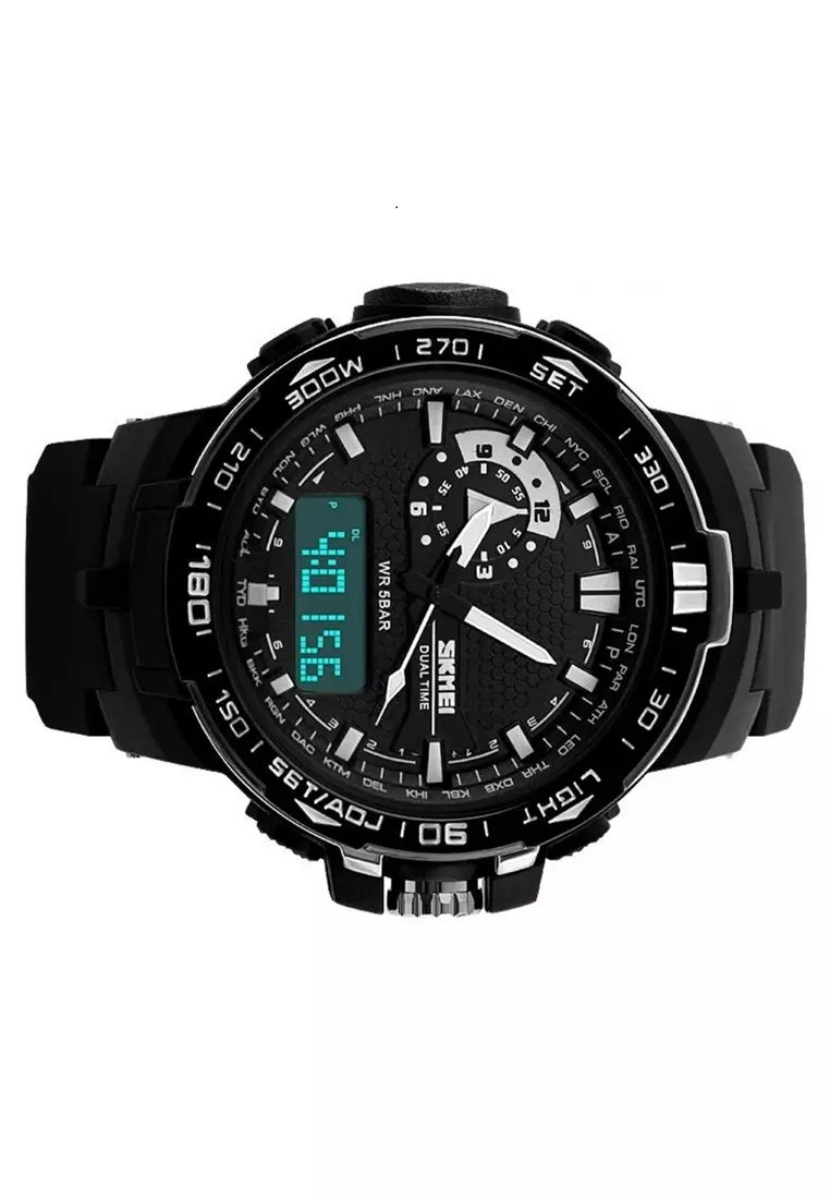 Jam Tangan Sport Pria Digital Analog Waterproof Strap Tali Material Silicone FP22 ORIGINAL