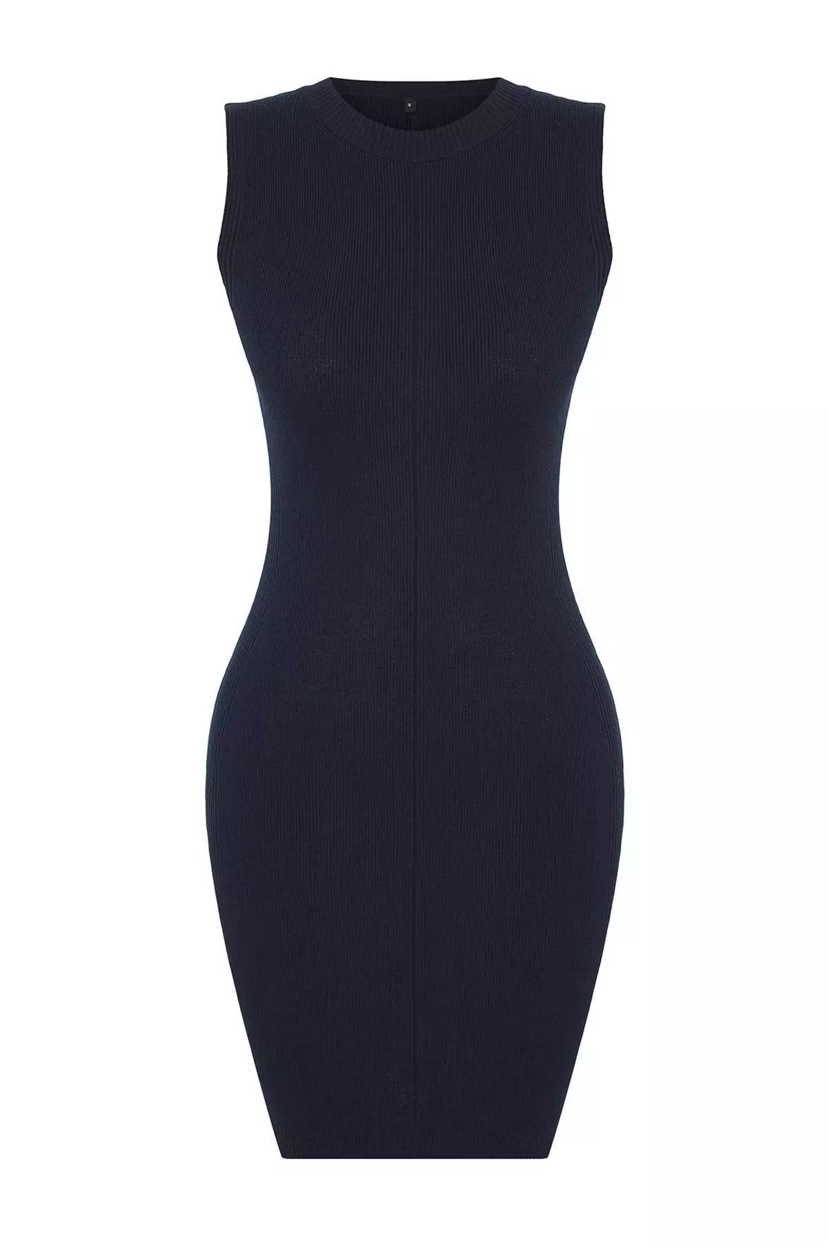 Navy Blue Mini Knitwear Bolero-Dress Suit Twoaw25El00056