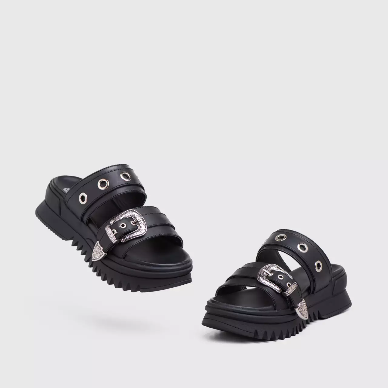 Zavy Sandals Genuine Leather Black
