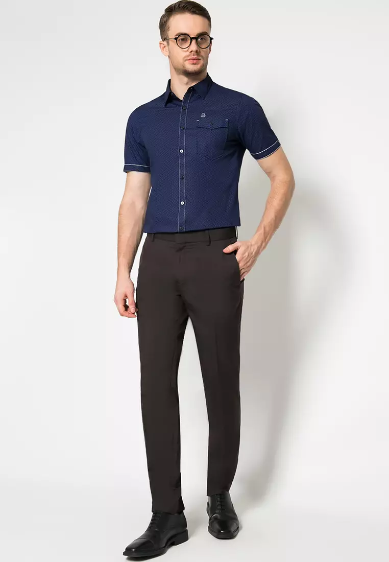 Johnwin - Celana Formal - Coklat - Slim Fit - F.964.010.102.C