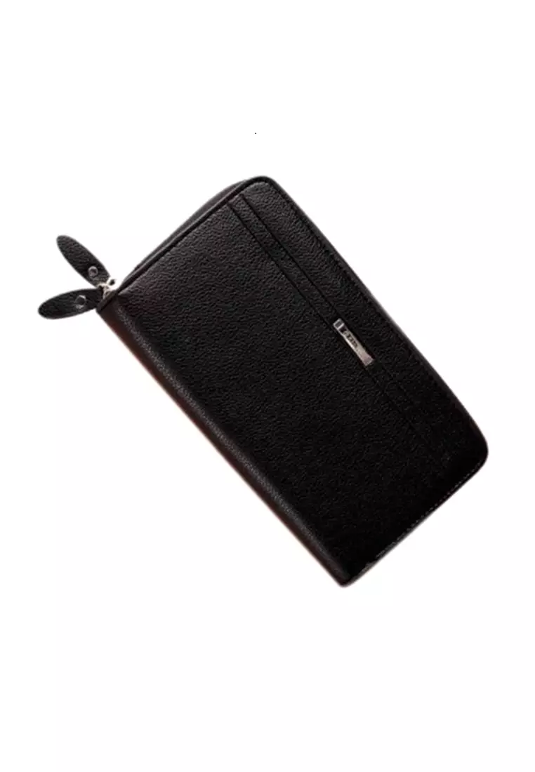Giselle Dompet Clutch Wanita Many Space Modern Design Material Leather ORIGINAL - Black