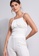 ZALORA OCCASION white Velour Ruched Bustier Cami Top F70F0AACDC86F8GS_3