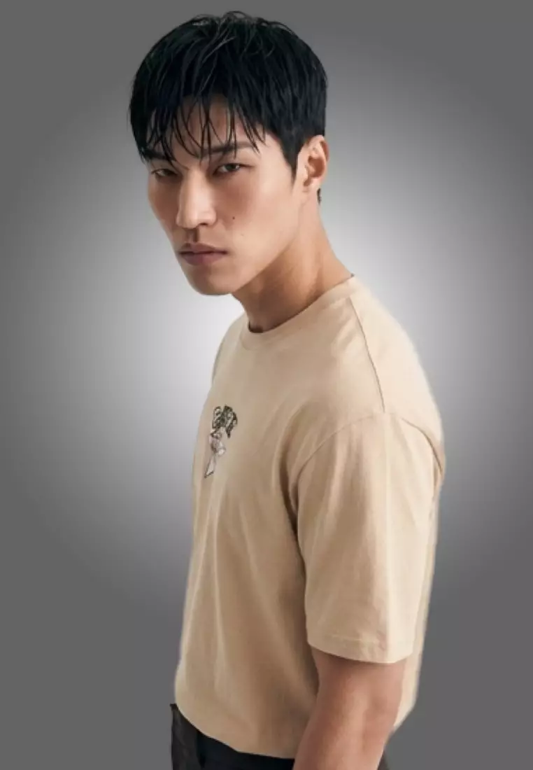 NYC Streetwear - REASON X Popeye Collab Mugshot Short Sleeves Tee - Khaki