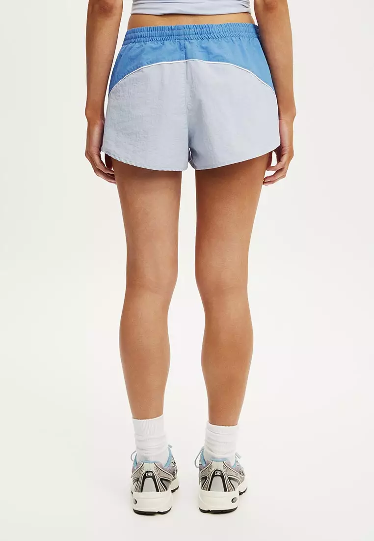 Woven Dolphin Hem Micro Shorts
