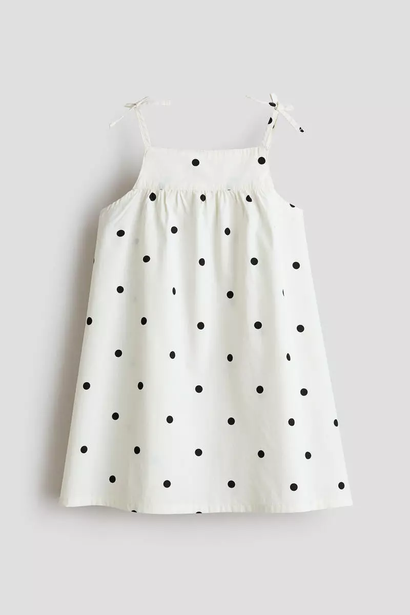 Cotton poplin strappy dress