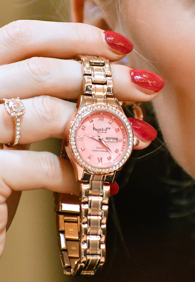 Gold pink hotsell watch