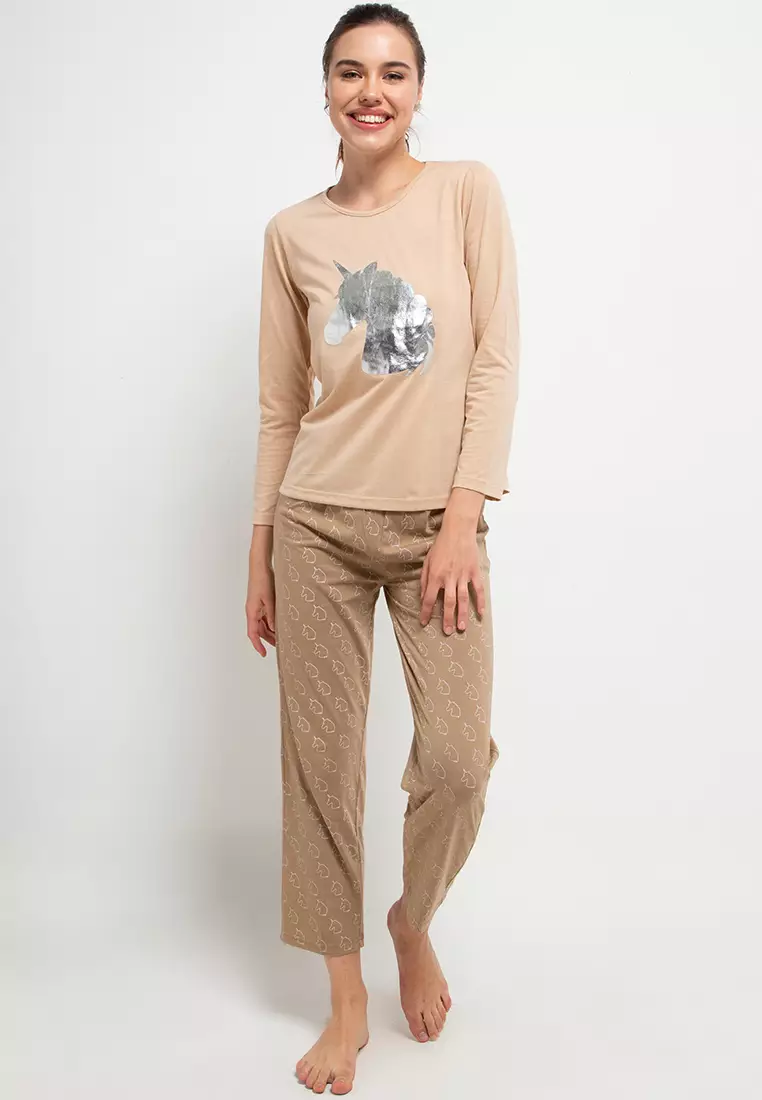 Pyjama Pijama Long Sleeve Long Pants Sleepwear