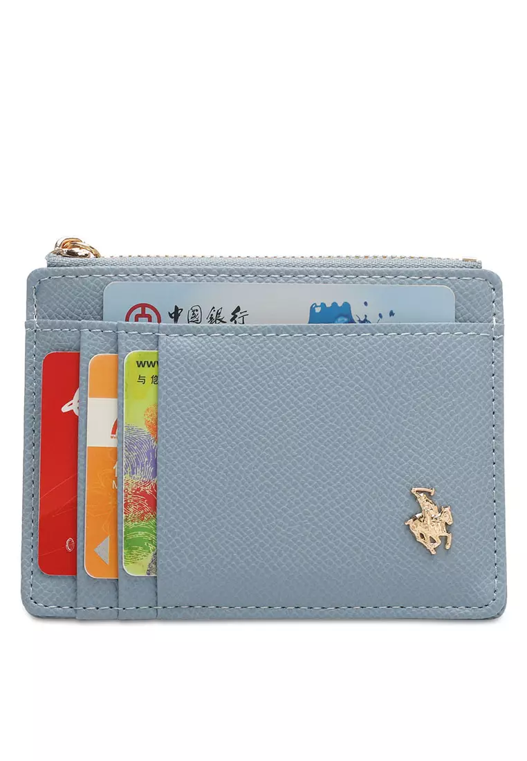 Women's Card Holder With Coin Compartment - Blue