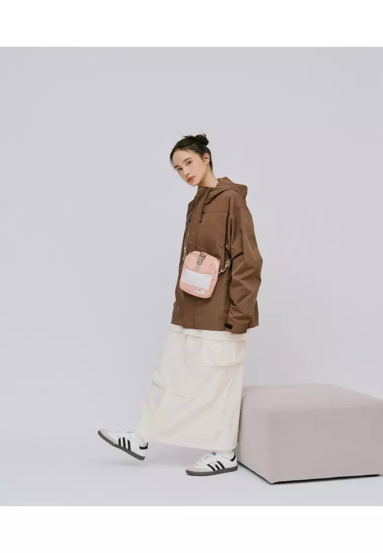 Plain-me 經典旅行小包 - 拼色特別版-粉色/白色