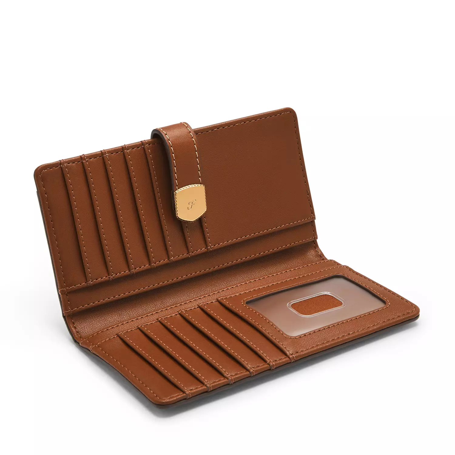 Fossil Lennox Tab Bifold Leather Medium Brown Dompet Wanita -  SL10036-200