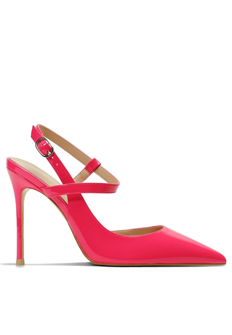 10CM Patent Leather Pointed Slingback High Heels HZL280