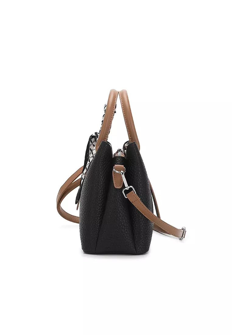 Women's Top Handle Bag / Sling Bag / Crossbody Bag - Black