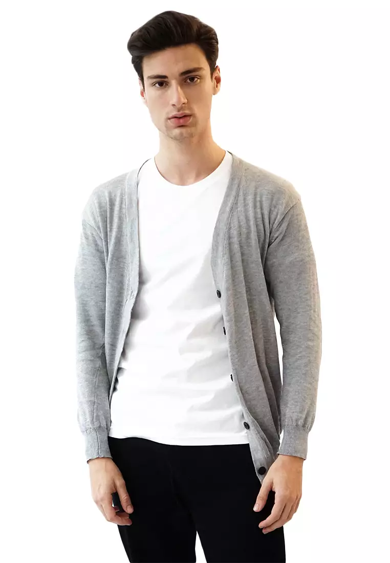 Cardigan Pria Oversize Sweater Korea Big Size Jumbo Abu