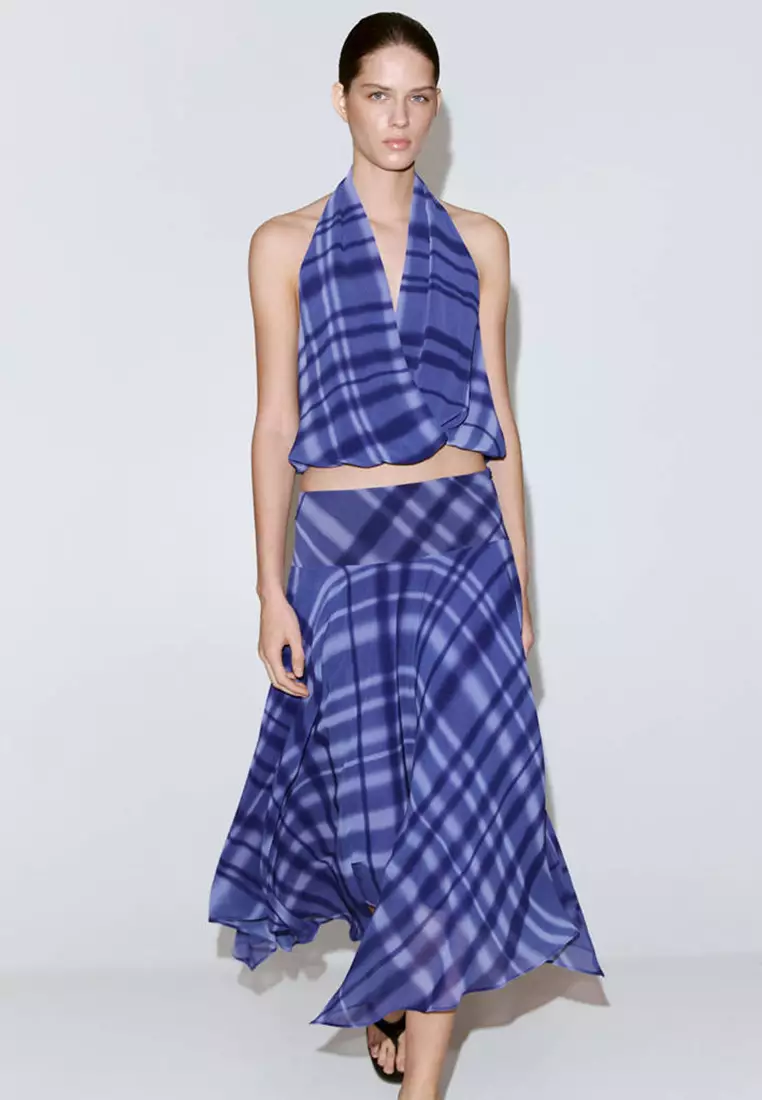 Halter-Neck Printed Top