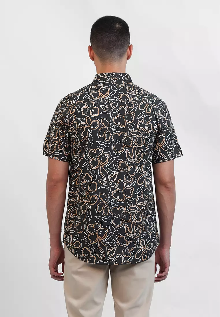 MOC Kemeja Lengan Pendek Pria NICHO - GREEN