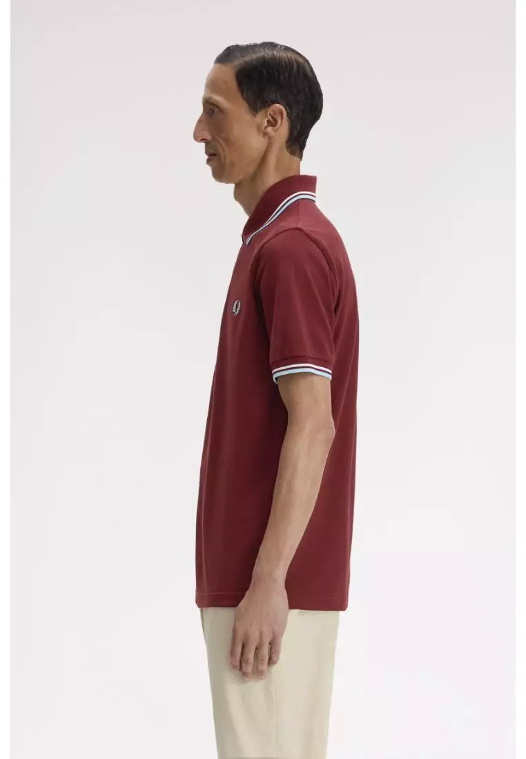 Buy Fred Perry Fred Perry M12 Twin Tipped Fred Perry Shirt (Maroon