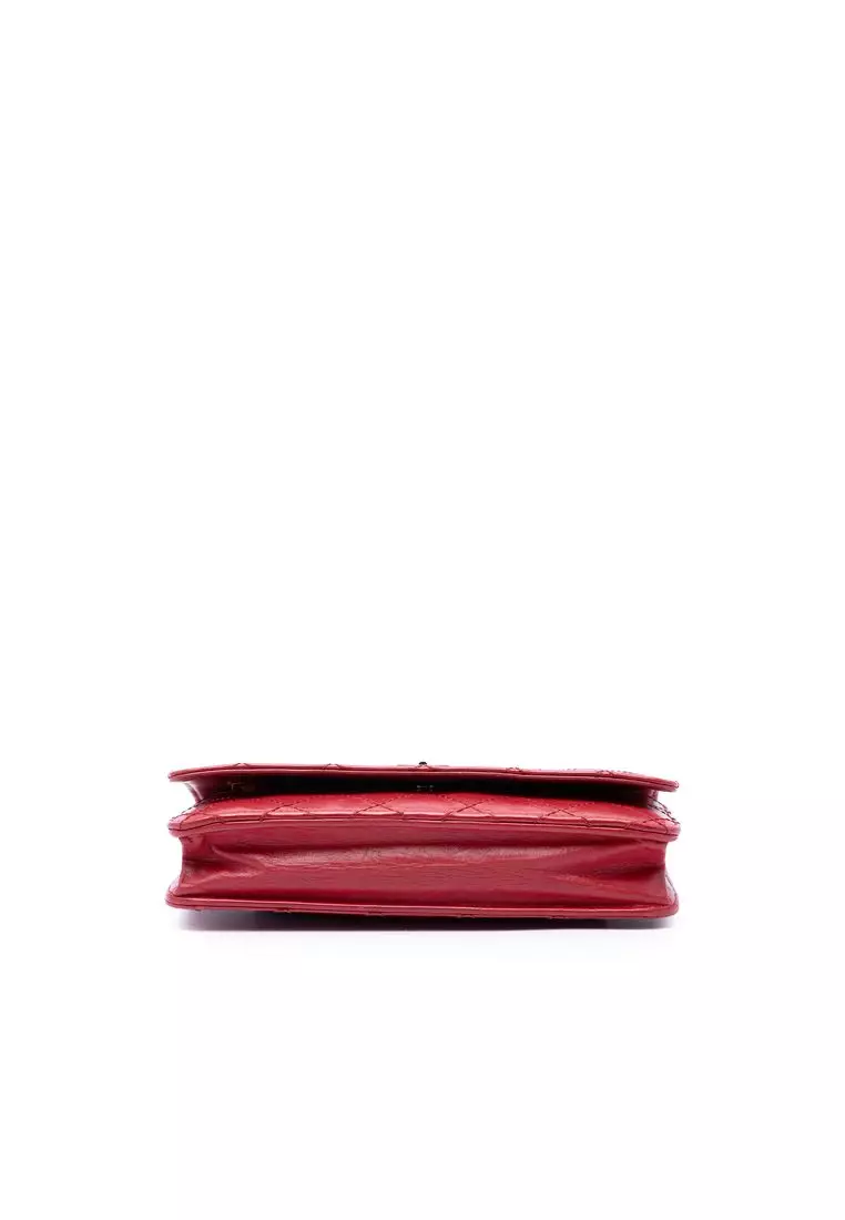 Pre-Loved Chanel Quilted Aged Calfskin Reissue 2.55 Wallet On Chain