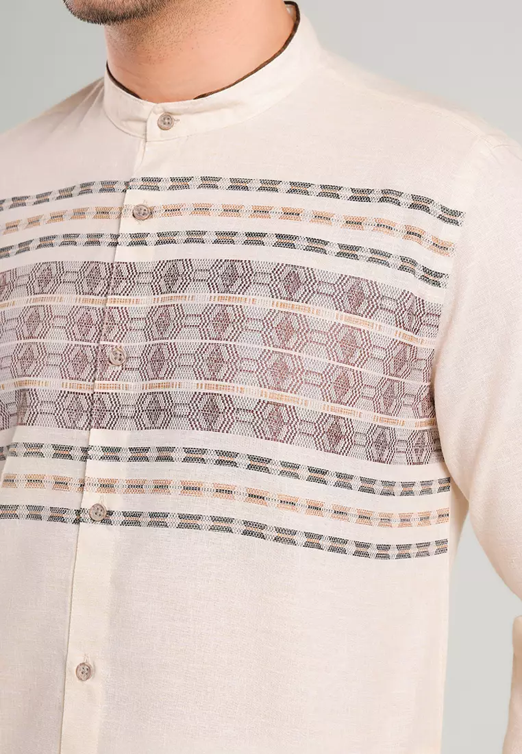 MOC Kemeja Koko Lengan Panjang Pria SERGE - KHAKI