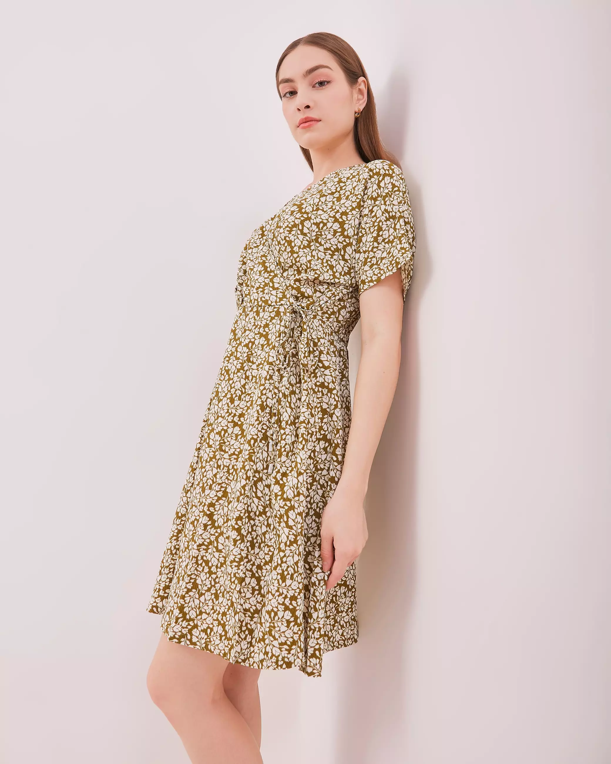 Urban Exchange Josie Dress Green - Printed Dress Green Korean Style