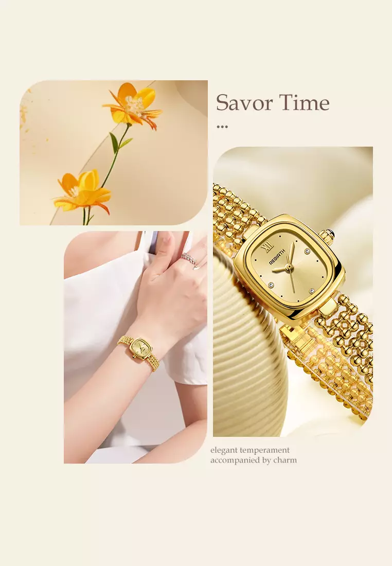 Jam Tangan Wanita Korea Elegan Jam Gelang Wanita Anti Air Tali Gelang Jam Tangan Cewek Original allgold