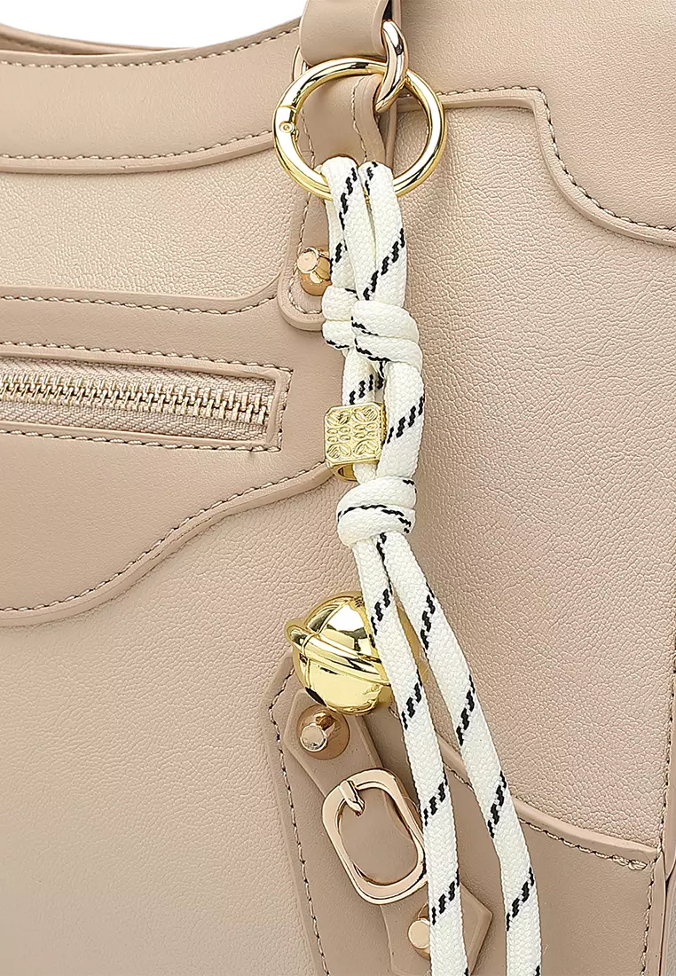 Women's Top Handle Bag / Sling Bag / Crossbody Bag (Tas Selempang / Tas Tangan) - Krem