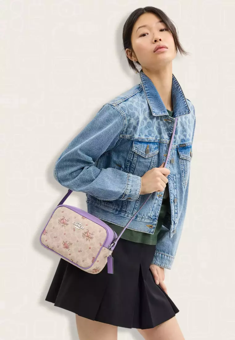 Coach Jamie Camera Bag In Signature Canvas With Floral Print Sand Multi