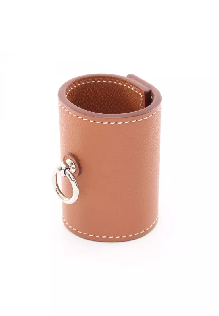 Pre-Loved Hermès Idol mini dog hair accessory leather Brown