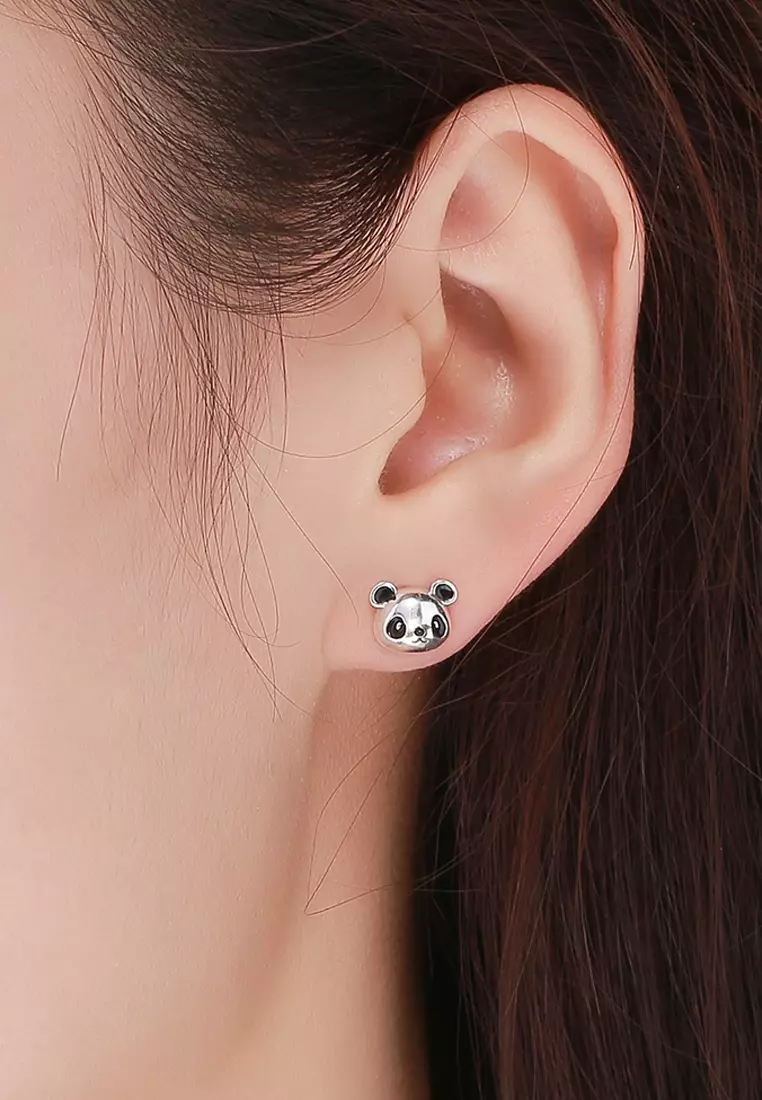 Panda Face Earrings
