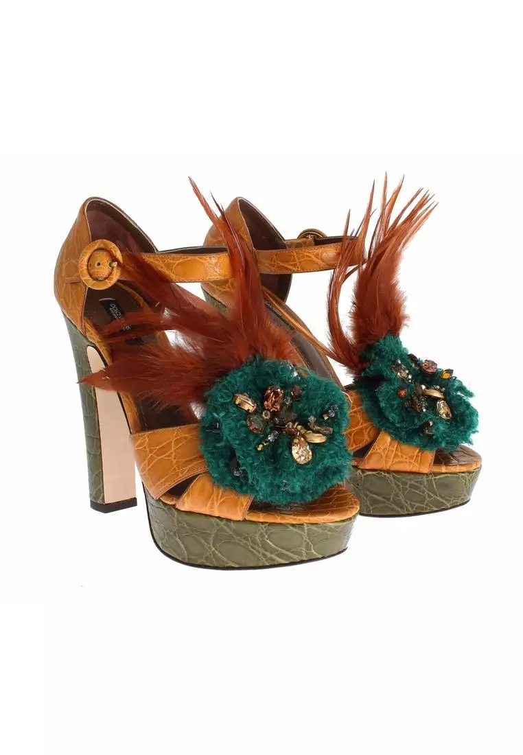 dolce gabbana orange shoes