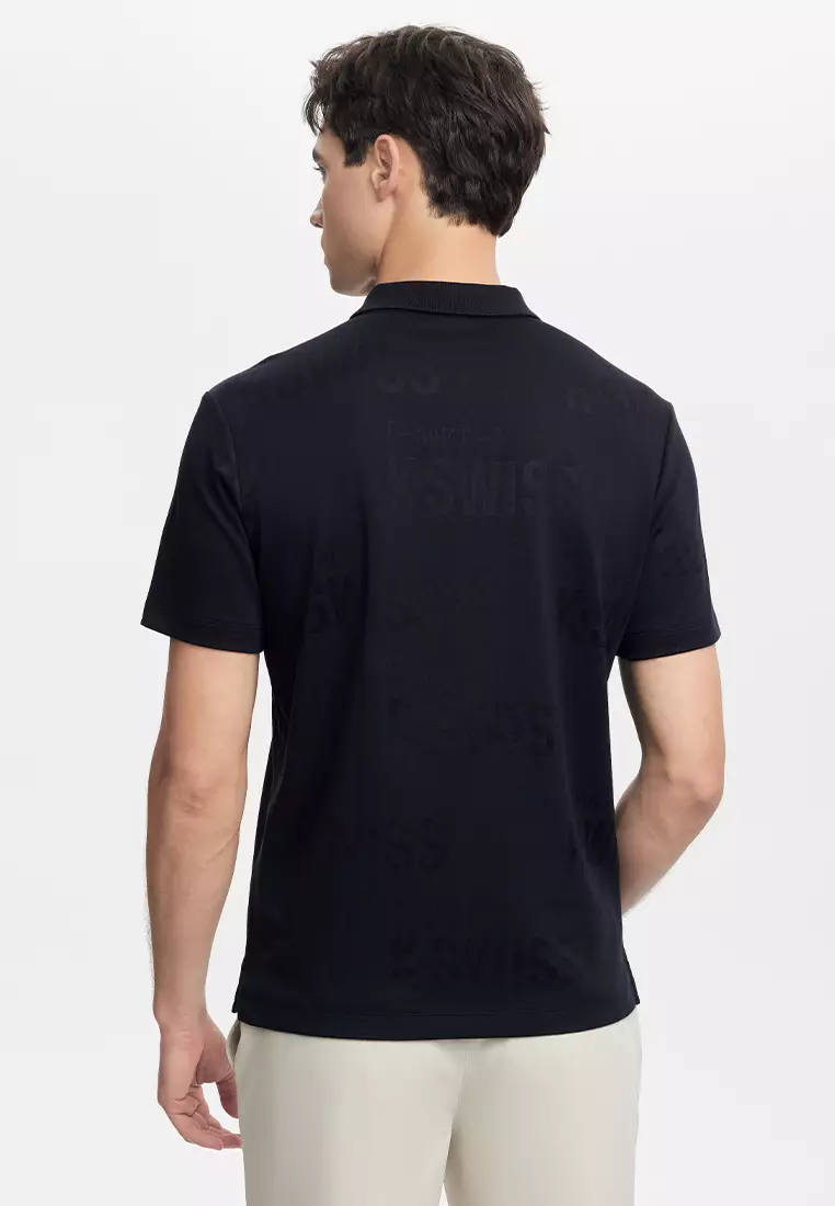 MEN'S ALL-OVER K-SWISS LOGO POLO SHIRT