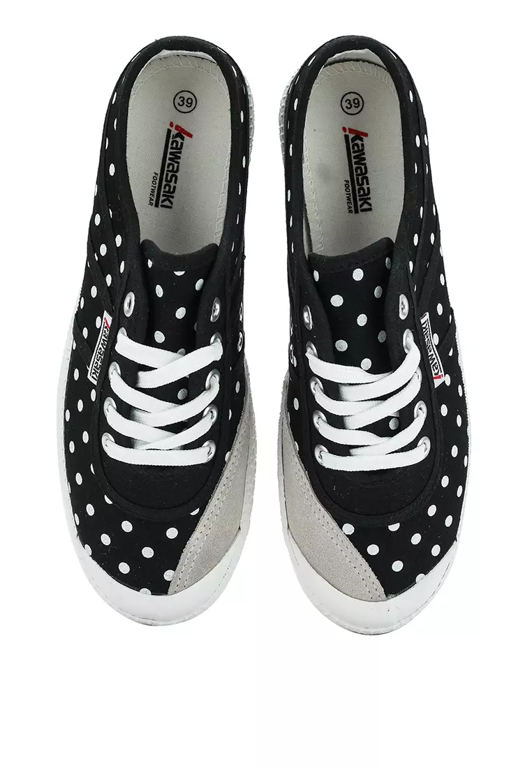 polka dot canvas shoes