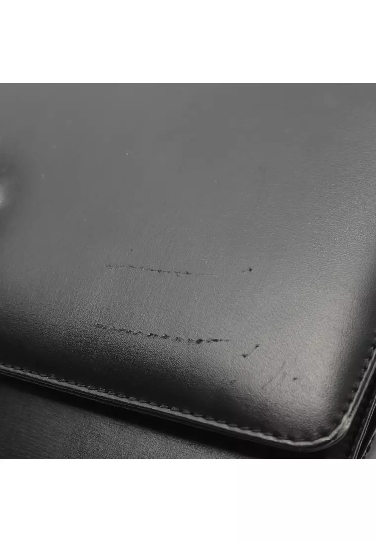 Pre-Loved Celine Shoulder bag leather black carriage fittings